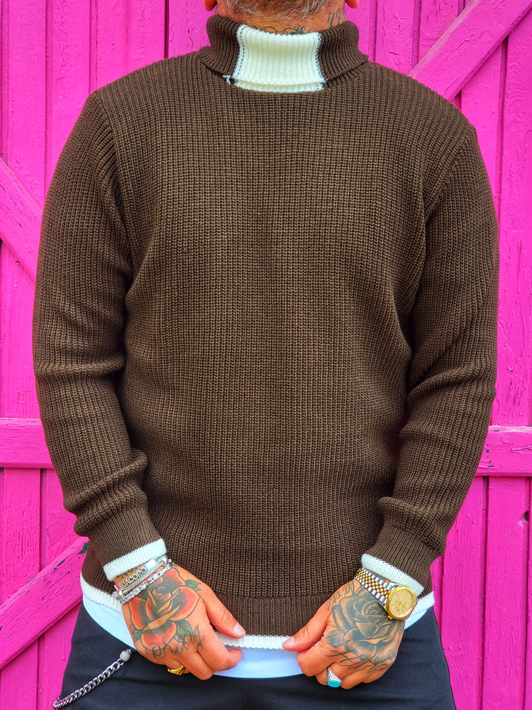 Maglione Collo Alto Kiev Green