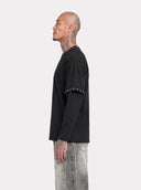 T-shirt Long Sleeve Borchie Black