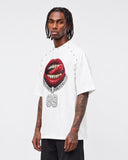 T-shirt Lips Bottons White