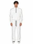 Completo Tuta Mezza Zip Line White