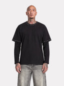 T-shirt Long Sleeve Borchie Black