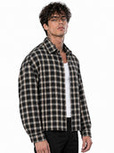 Camicia Cropped Quadri Black