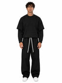 Completo Tuta Over Cropped Black
