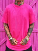 T-Shirt Arrotondata Fuxia