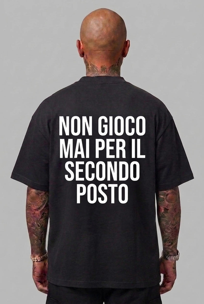 T-Shirt Mai Secondo Posto Black