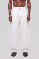 Pantalone Balloon Lino White