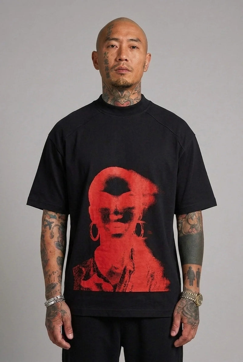 T-Shirt Face Black