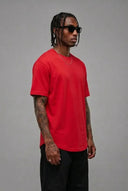 T-Shirt Arrotondata Rossa