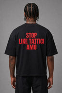 T-Shirt Stop Like Tattici Amo Black Red