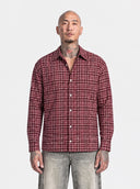 Camicia Quadri Bordeaux