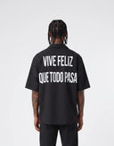 Camicia Vive Feliz Que Todo Pasa Black