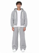 Completo Tuta Felpato Zip Grey