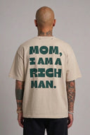 T-shirt Sfrangiata Rich Man Beige