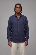 Camicia Blu Night Deluxe 100% Lino