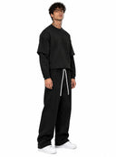 Completo Tuta Over Cropped Black
