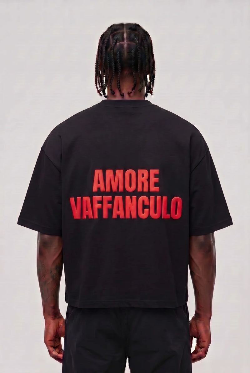 T-Shirt Amore Vaffanculo Black Red