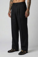 Pantalone Lino Elegant  Black