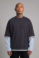 T-Shirt Raglan Over Black