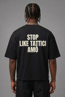 T-Shirt Stop Like Tattici Amo Black Cream