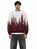 Maglione Bicolor Red Coffee