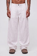 Pantalone Balloon Lino White