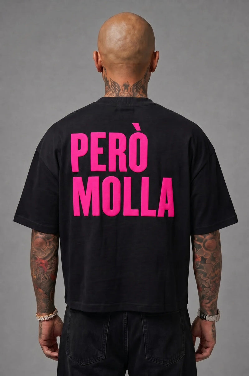 T-Shirt Però Molla Black Fuxia