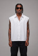 Camicia Smanicata Vive Feliz Que Todo Pasa White