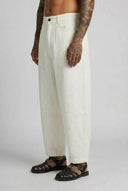 Pantalone Balloon Lino White