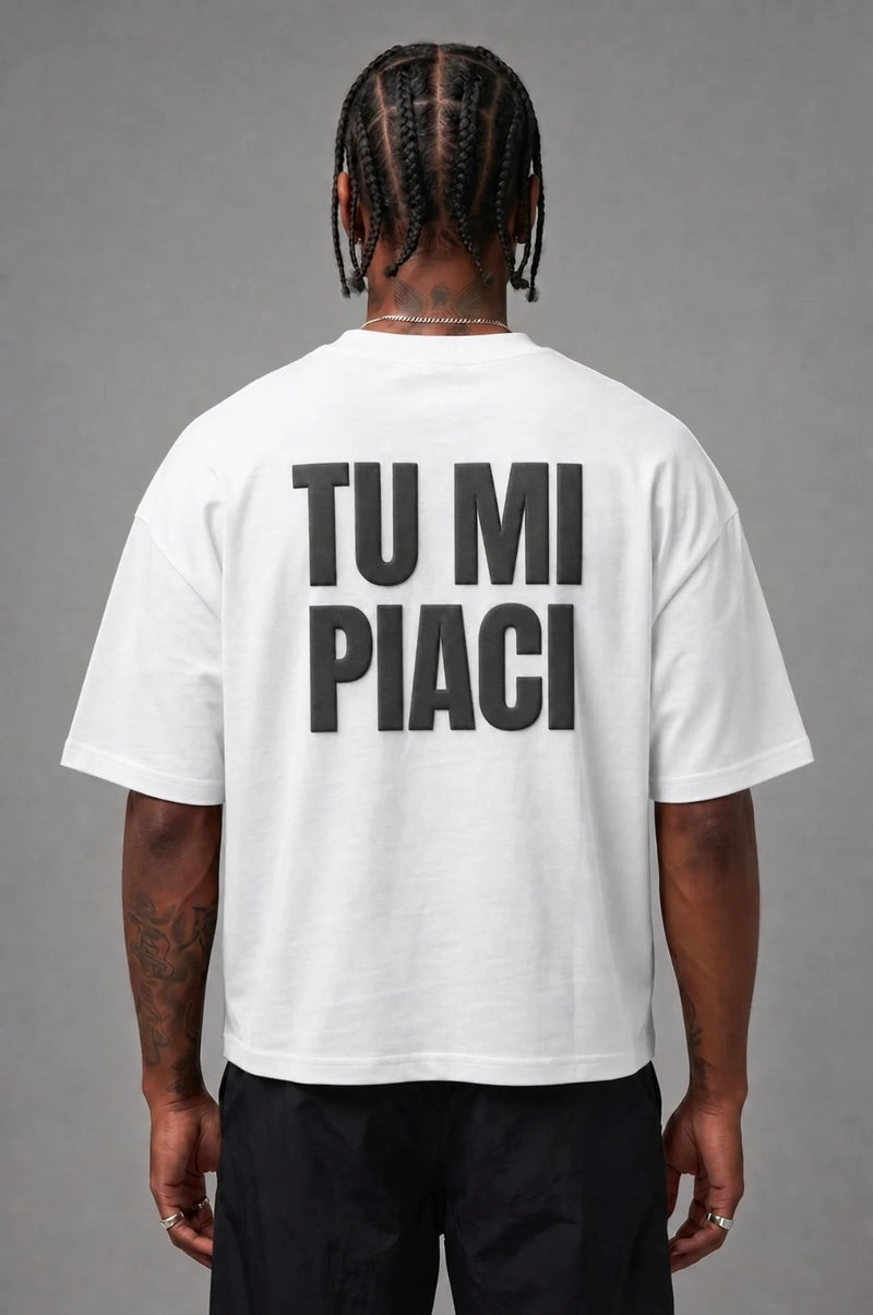 T-Shirt Tu Mi Piaci White/Black