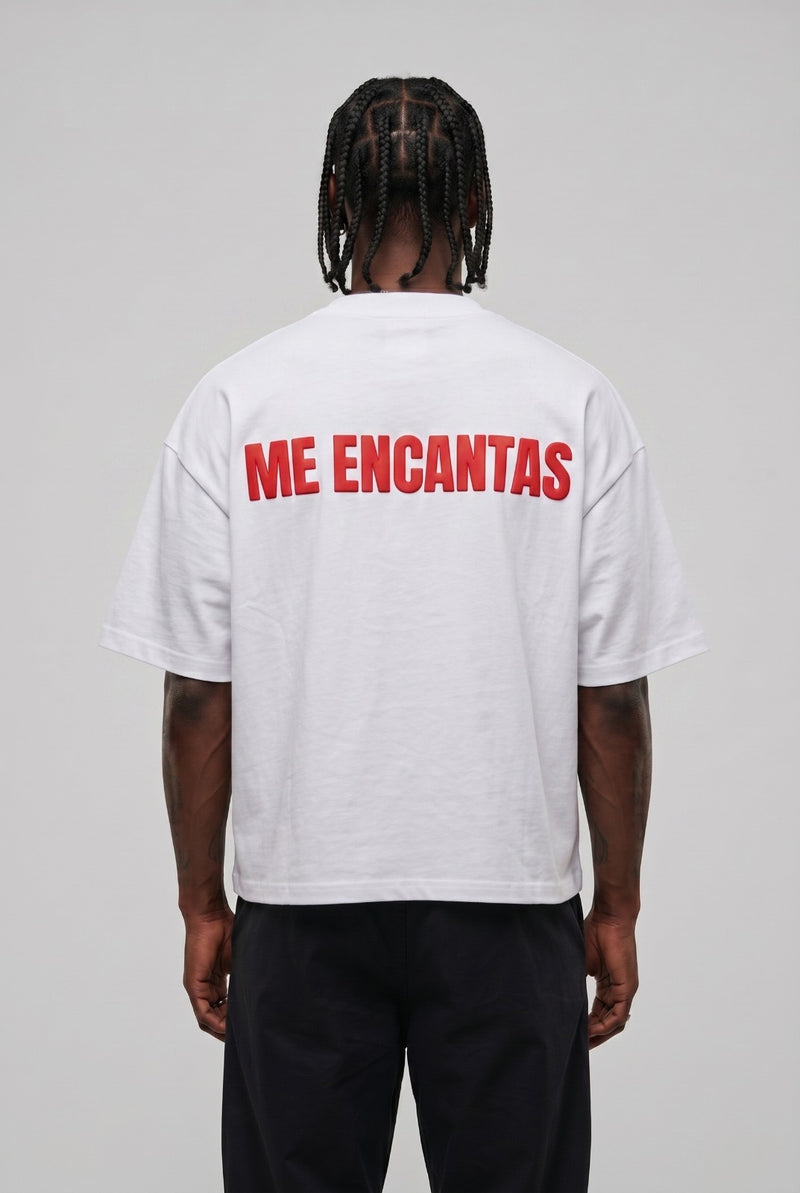 T-Shirt Me Encantas White Red