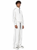 Completo Tuta Mezza Zip Line White