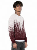 Maglione Bicolor Red Coffee