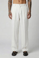 Pantalone Lino Elegant White
