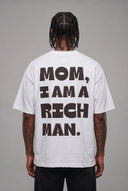 T-shirt Sfrangiata Rich Man White