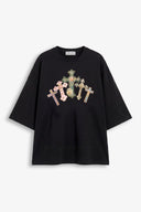 T-shirt Minimal Cross Color Black
