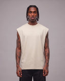 Canotta Cropped Taglio Vivo Beige