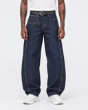Jeans Balloon Borchie Blu
