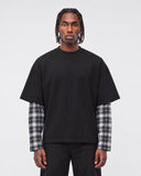 T-shirt Raglan Quadri Black