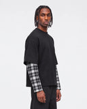 T-shirt Raglan Quadri Black