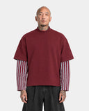 T-shirt Garret Long Sleeve Borgogna
