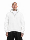 Felpa Mezza Zip White