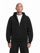 Felpa Mezza Zip Black