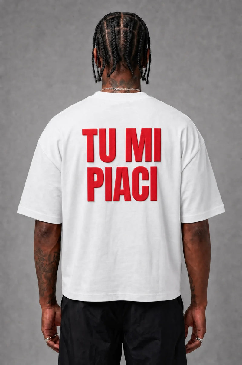T-Shirt Tu Mi Piaci White/Red