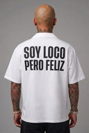 Camicia Soy Loco Pero Feliz White