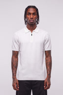 Polo Maglina Zip White
