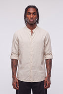 Camicia Lino Coreana Beige