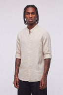 Camicia Lino Coreana Beige