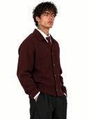 Cardigan Polo Borgogna