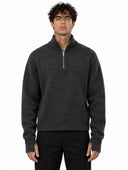 Maglione MInimal Zip Piombo