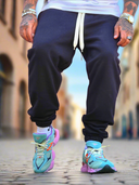 Pantalone Tuta Garzato Black